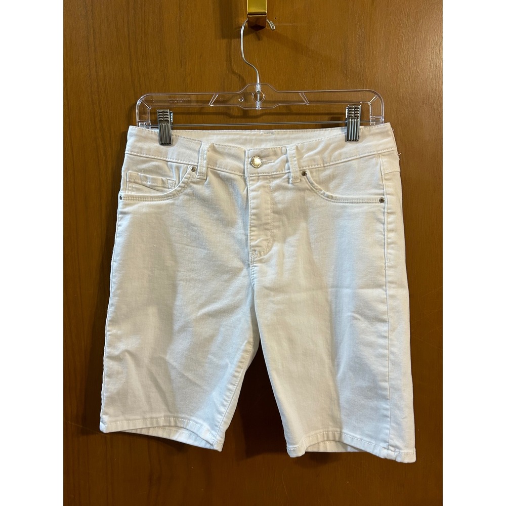 Workshop Republic Clothing White Bermuda Shorts Women's Size 8 Stretch Mid Rise